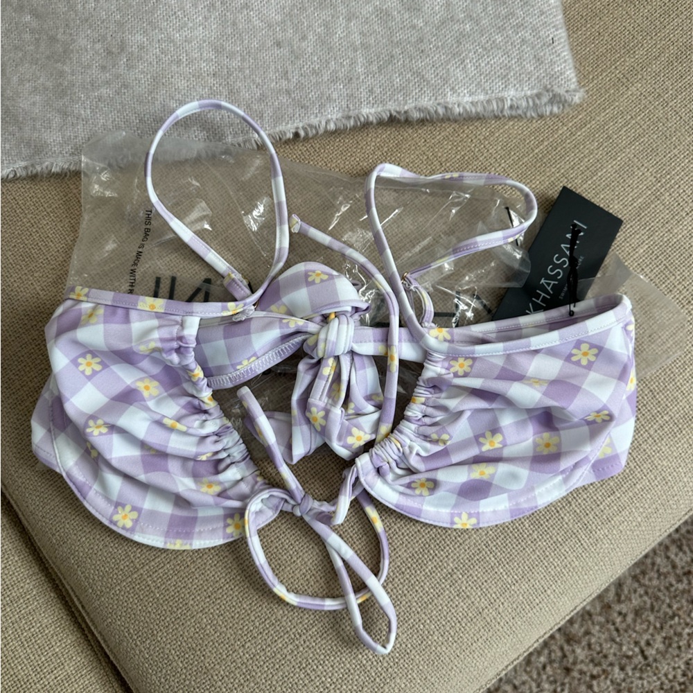 Women's Purple Checkered Bikini